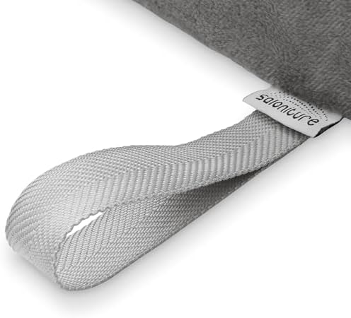 Saloniture Half Round Neck Massage Table Bolster Pillow Pad - 13 x 6 x 3 Inch - Gray Velour