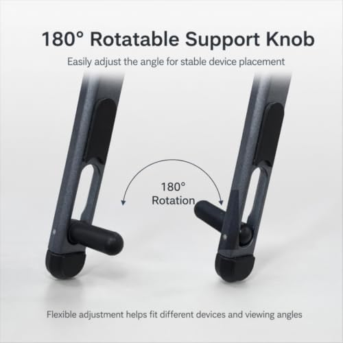 4-in-1 Magnetic Foldable Stand, Adjustable Holder for 10-17" Laptop, 4-13" Phone & Tablet
