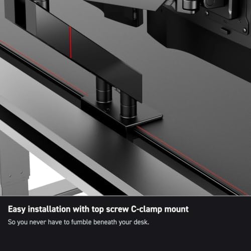 Secretlab Magnus Dual Monitor Arm Black - C-clamp Mount, VESA 75/100