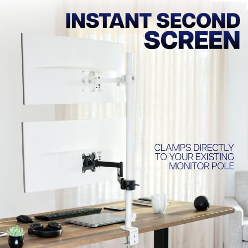 VIVO Black Long Pole Mount Monitor Arm