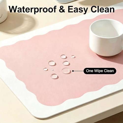 Makeup Mat for Vanity, Extra Long 11.8x31.5in Vanity Mat and Essentials