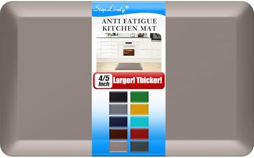 4/5 Inch Thick Kitchen Mat - Cushioned Anti Fatigue Mat for Kitchen Floor