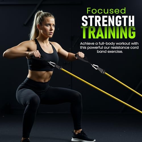 Resistance Bands with Handles 10–150 lbs, Home Gym Exercise Bands Set