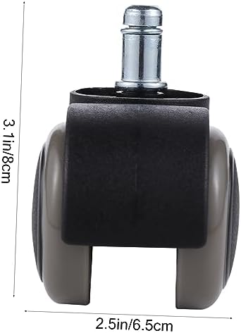 NUOBESTY 5Pcs Heavy-Duty Office Chair Caster Wheels Replacement Universal Size Smooth Rolling for Floor Types Compatible Office Chairs