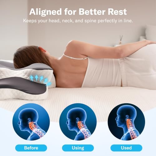 Alcedo Cervical Memory Foam Pillow for Neck and Shoulder Pain Relief