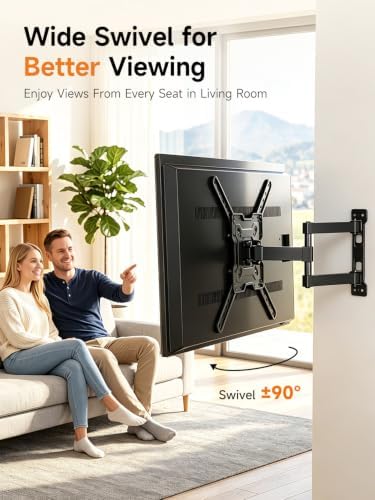 Suptek TV Wall Mount Full Motion for 23-43-55-65 Inch TV Up to 77lbs