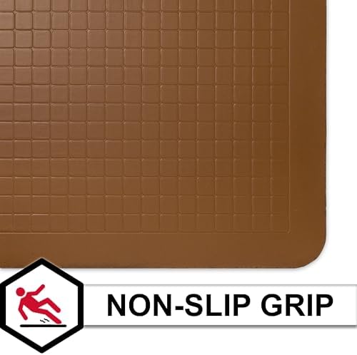Tempur-Pedic Ultra Comfort Anti-Fatigue Frame Copper 1' 8" x 3' 6" Kitchen Floor Mat Cushioned Ergonomic Standing Desk Mat Waterproof Non-Skid Foam
