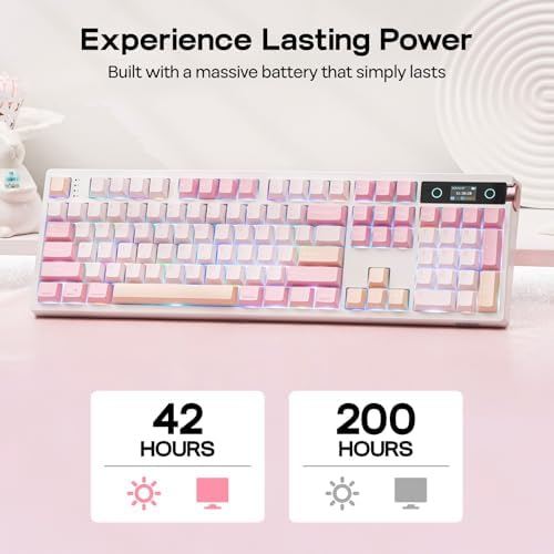 EPOMAKER TH108 PRO Full Size Mechanical Keyboard with Screen & Knob