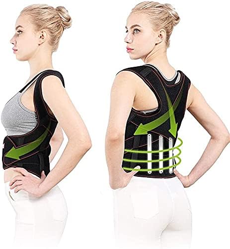 Back Posture Corrector, Male and Female Kyphosis Orthopedic Belt,High and Low Shoulder Invisible Student Orthosis Adjustable Brace (Size : Small)
