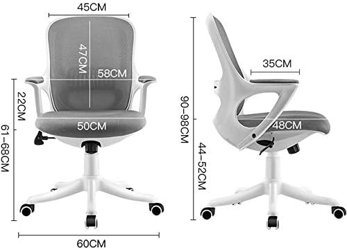Office Chair with Breathable Mesh Seat Computer Chair with Adjustable Seat Height and Task Chair with Firm Arm Rests (Color : A)