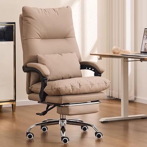 Big & Tall High Back Leather Gaming Chair Sturdy Metal Base Retractable Foo