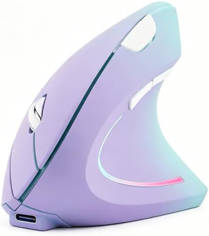 Wireless Ergonomic mouse, Rechargeable Bluetooth Vertical Mouse Dual Mode