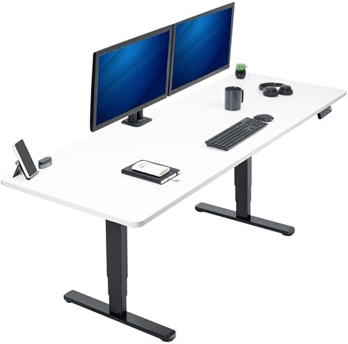 VIVO White 83 x 30 in Standing Desk, DESK-KIT-2B8W