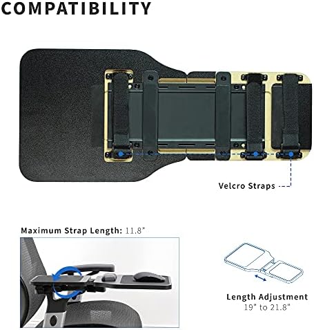 VIVO Black Wooden Arm Rest Mouse Pad with Wrist Cushion, MOUNT-MS02D