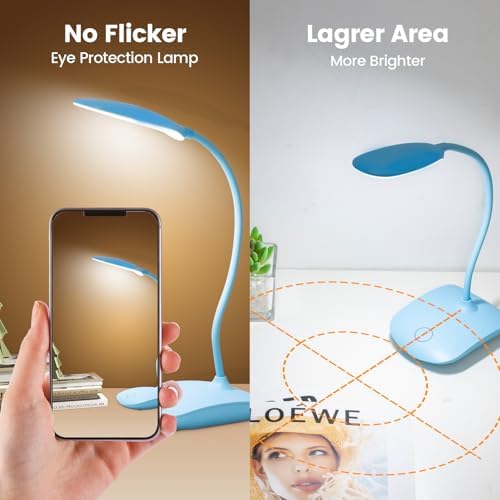 Portable Battery Powered Desk Lamp Small Rechargeable LED Table Light