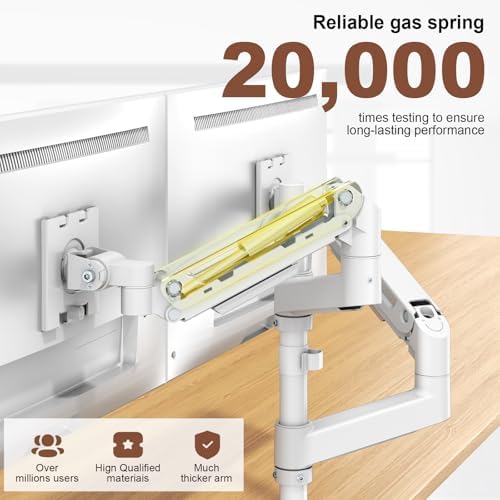 Heavy Duty Dual Monitor Arm for 17-49" Screens, Vertical Stack, 44lbs