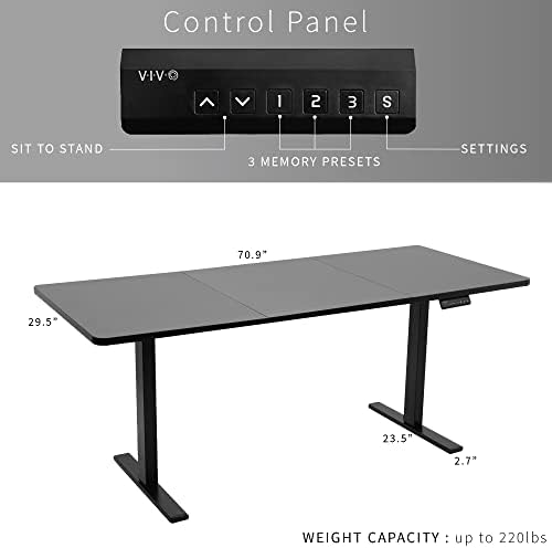 VIVO Light Wood 71 x 30 in Standing Desk, DESK-KIT-E2W7C