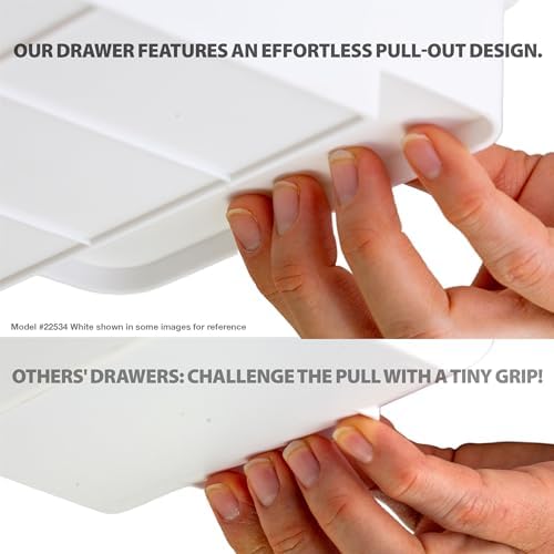 Officemate Medium Self-Adhesive Under Desk Drawer, White, 6" x 10.75" x 1.875" (22534)