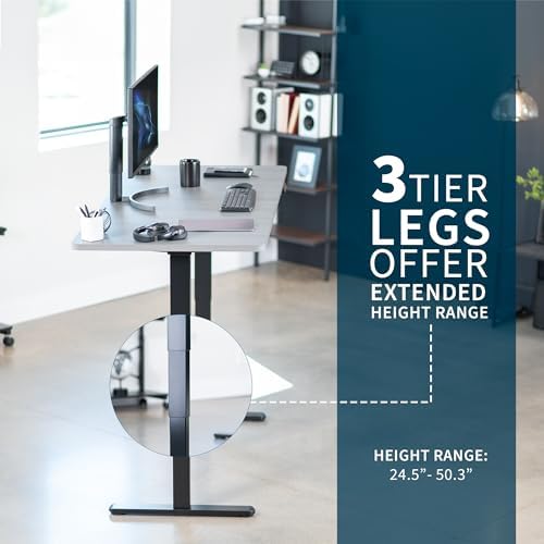 VIVO Dark Gray 71 x 30 in Standing Desk, DESK-KIT-2B7G