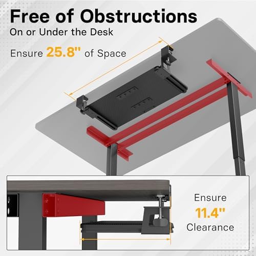 BONTEC Under Desk Keyboard Tray, Pull-Out Keyboard & Mouse Platform