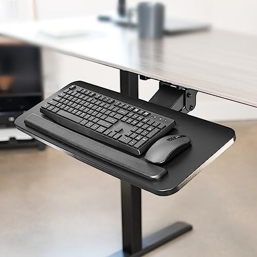 VIVO Black Under Desk 25 x 10 in Keyboard Tray, MOUNT-KB03B