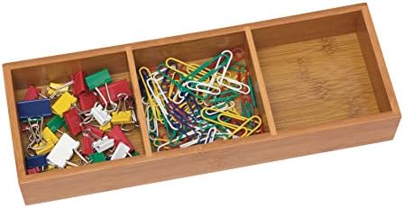 Lipper International 823 Bamboo Wood 3-Compartment Organizer Tray, 11 5/8" x 4 1/8" x 1 3/4"