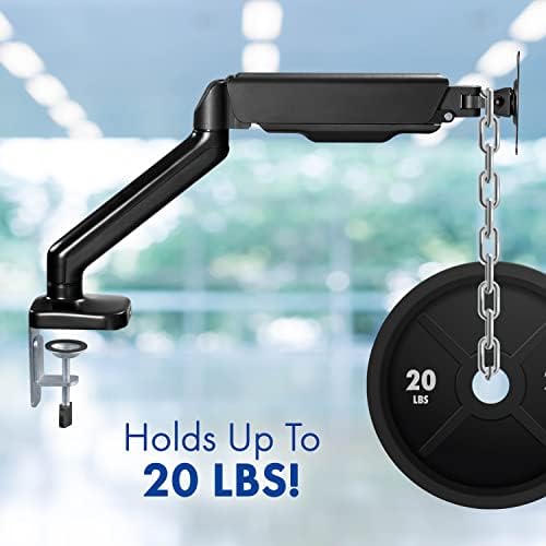 Spring LCD Monitor Arm with USB and Multimedia Ports for: CRUA 27" 144hz/165HZ Curved Gaming Monitor, Full HD 1080P 1800R Frameless Computer Monitor, 1ms GTG, Eye Care