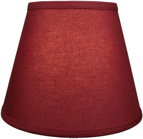 FenchelShades.com Lampshade 6" Top Diameter x 10" Bottom Diameter x 8" Slant Height 6x10x8" with Spider Attachment Diameter 0.4 Inch for Lamps with a Harp (Brick)