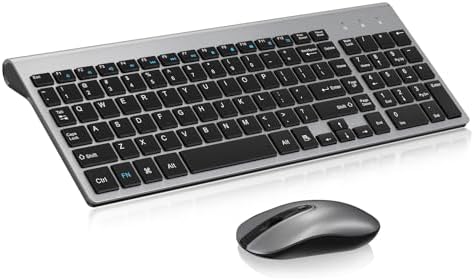 cimetech Wireless Keyboard and Mouse Combo - Grey Black