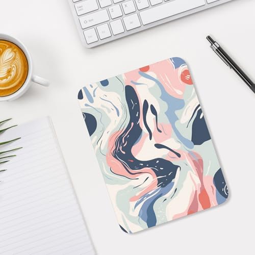 Small Mouse Pad, Mini Mouse Pad 6 x 8 Inch, Thick Rubber Waterproof Mouse Mat, Cute Mousepad for Women Men Wireless Mouse Laptops Home Office, Patterns of Rivers