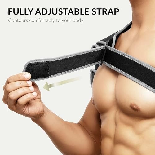 BraceUP Shoulder Brace with Ice Pack Pocket – Left or Right Support