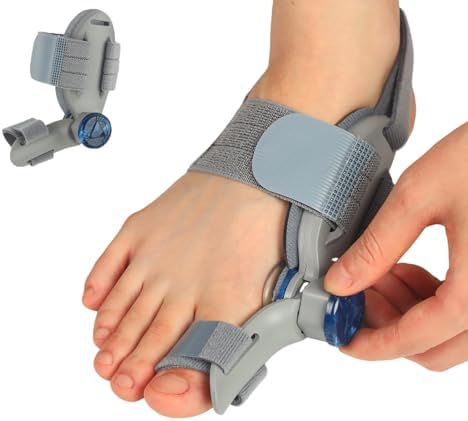 Bunion Corrector for Women Men Big Toe,Adjustable Knob Bunion Corrector for Bunion Relief,Bunion Fix with Bunion Silicone Pad,Suitable for Left and Right Feet(1PCS)