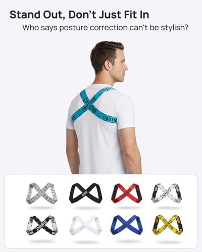 RNEMP® 1/8" Ultra-Slim Invisible Posture Corrector For Men, High-Airflow Breathable Fabric Upper Back Brace Posture Corrector Under Shirt For Gen Z Professionals,Business Meetings & Date Night