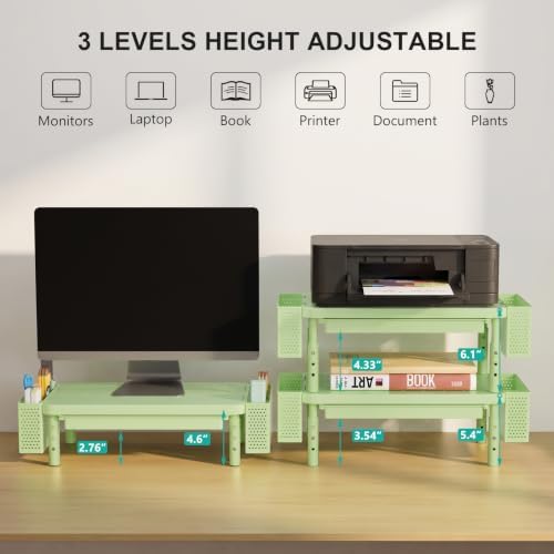 WALI Computer Monitor Stand with Storage and Pen Holder