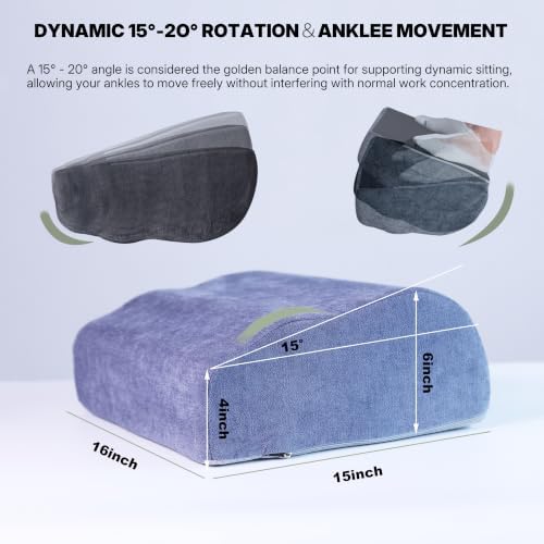 Foot Rest Under Desk for Office, Ergonomic Footrest, 2 Height Levels, Rocking Foot Stool Under Desk, Comfortable Foam Desk Foot Rest for Home Office, Gaming and Work (Dark Taupe)