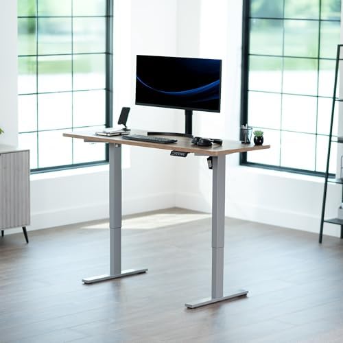 VIVO Reclaimed Wood 60 x 24 in Standing Desk, DESK-KIT-1G6P