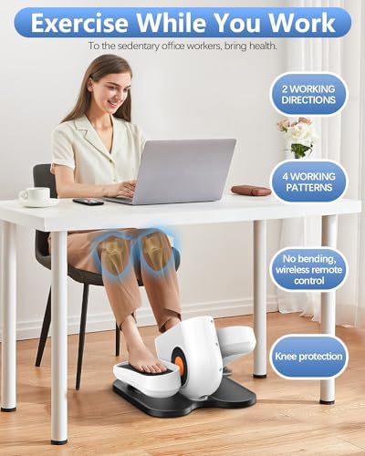 WESTIONC Under Desk Ellipticals Electric, Legxercise Pro, Leg Exerciser While Sitting, Suitable for The Old and Young Legxercise, Home Use Seated Ellipse Leg Exerciser
