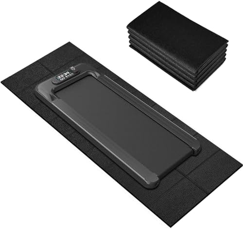 Treadmill Mat, 5'x2.5'/5.6'x2'/6.5'x3'/8'x3',6mm Thickness Exercise Equipment Mat for Carpet Hardwood Floors, Compatible with Walking Pad,Spin Bike,Elliptical Trainer,Rowing Machine
