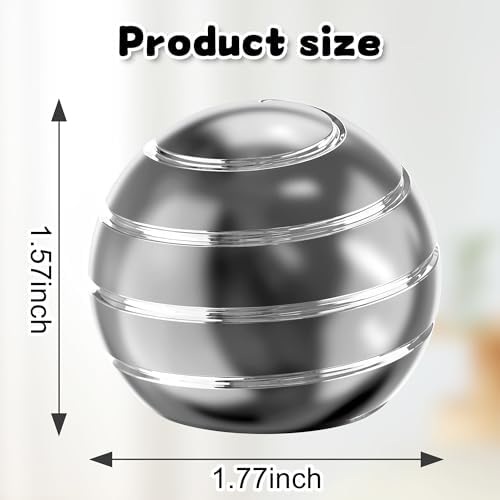Kryfa 1.77in Kinetic Fidget Desk Toy, Anxiety Relief ADHD for Adults, Gray
