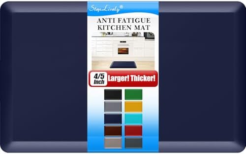 4/5 Inch Thick Kitchen Mat - Cushioned Anti Fatigue Mat for Kitchen Floor