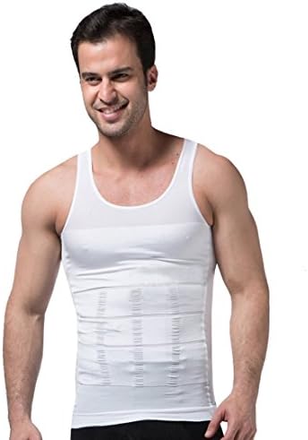 Frogwill Mens Posture Correction/Support/Pain Relief Slimming Body Vest Shirt (XL, White-new)