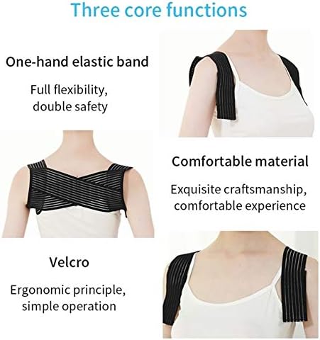 DSMYYXGS Back Correction Belt Back Posture Corrector Shoulder Back Shoulder Lumbar Posture Correction for Men Women (Size : Large)