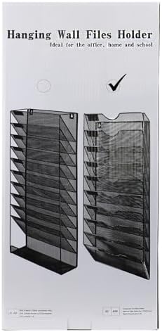Wall Mounted File Organiser A7 Mesh in Hanging Wall File Holder Mail Organiser