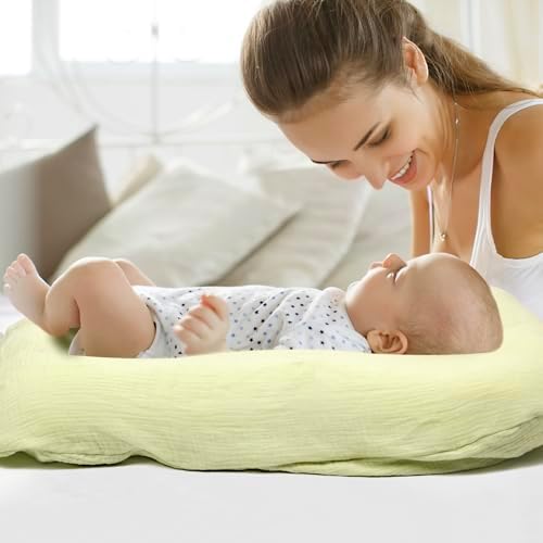 Baby Lounger Newborn 0-24 Months, Home and Travel Infant Cushion-Yellow