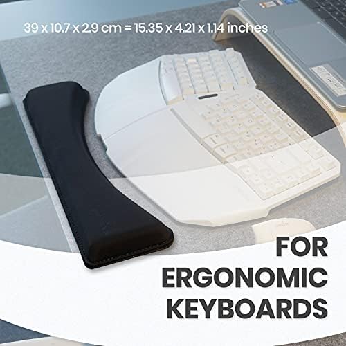 Perixx PERIPRO-511 Wrist Rest for Ergonomic Compact Keyboards - Gel Cushion Support with 15.34x4.21x1.14 inches - Ideal Ergonomic Desktop Solution - Black,11925