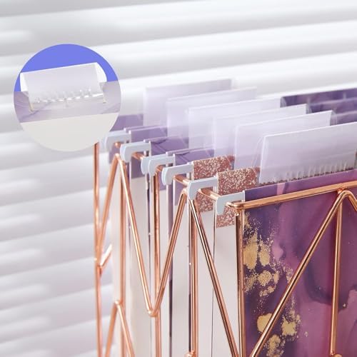 18 piece Letter Size Folder with 1/5 Adjustable Cutting Label, ， 9.5x11 inches, Suitable for Offices, Homes, and Schools, with a Large Purple Pattern