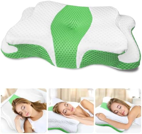 CHxxy Memory Foam Pillows, Cervical Pillow for Neck & Shoulder Pain Relief
