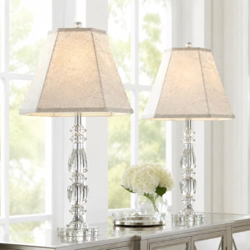 GO&SO Lamp Shades Set of 2,6.5" x 13" x 10.5",Beige Bell Lampshade