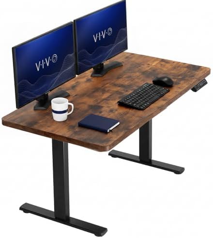 VIVO Rustic Vintage Brown 43 x 24 in Standing Desk, DESK-1B4N
