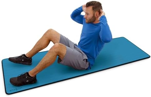 MICRODRY Multi-Purpose Fitness Mat, Cushioned & Non-Slip Foam for Yoga, Pilates, HIIT, Skid-Resistant and Tear-Resistant, 24"x72" with Carry Strap